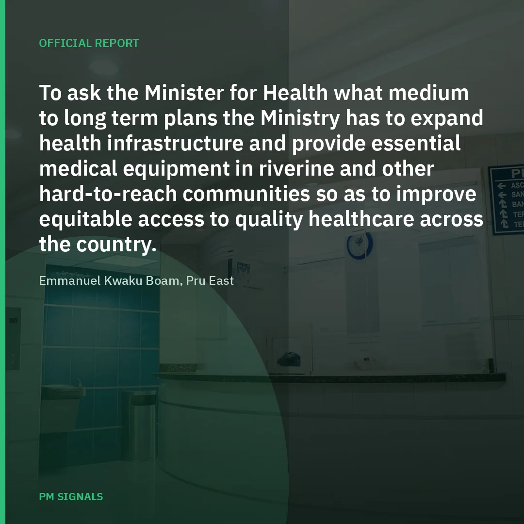Share card of the Official Report quote from Emmanuel Kwaku Boam, Pru East
